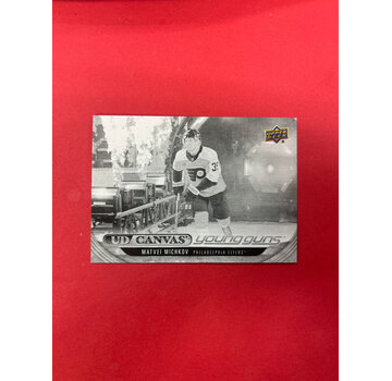 UPPER DECK 2024-25 UPPER DECK EXTENDED MATVEI MICHKOV YOUNG GUNS CANVAS BLACK WHITE