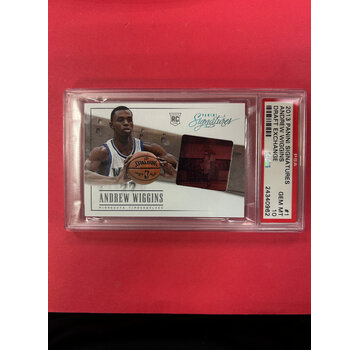 PANINI 2013 PANINI SIGNATURES ANDREW WIGGINS DRAFT EXCHANGE PSA GRADED 10