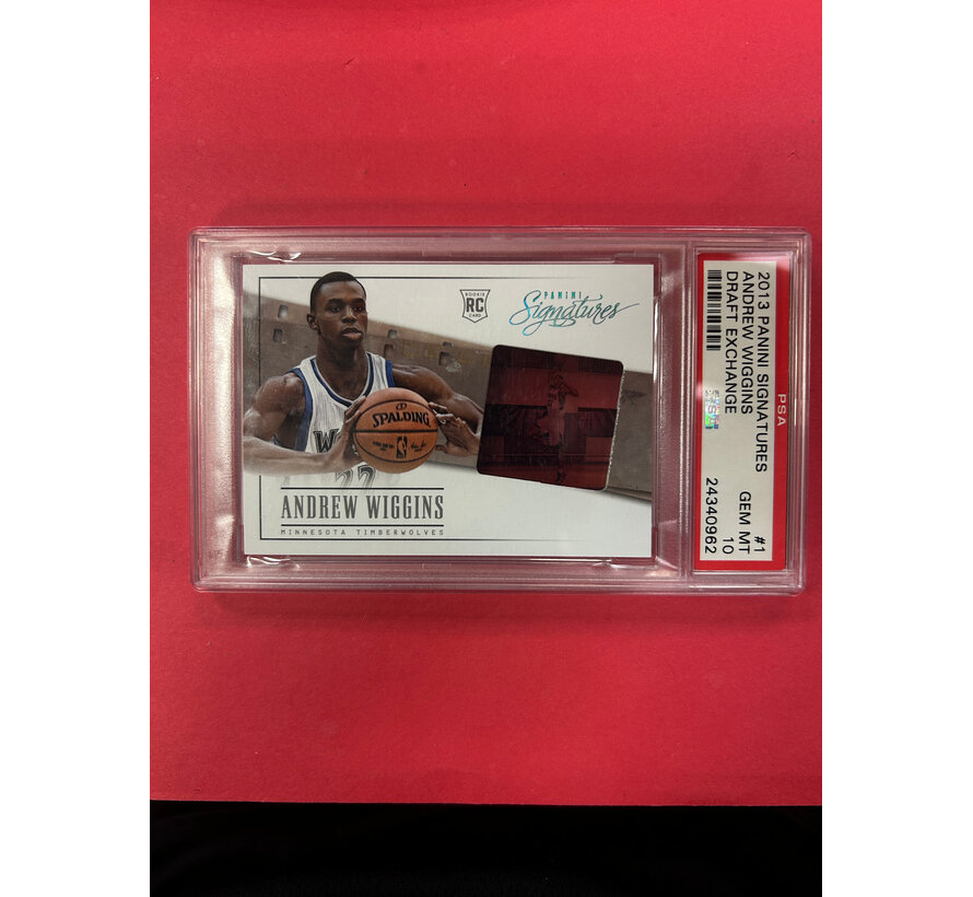 2013 PANINI SIGNATURES ANDREW WIGGINS DRAFT EXCHANGE PSA GRADED 10