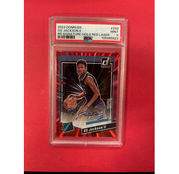 PANINI 2023 DONRUSS GG JACKSON RATED ROOKIE SIGNATURE HOLO RED LASER /49 PSA GRADED 9