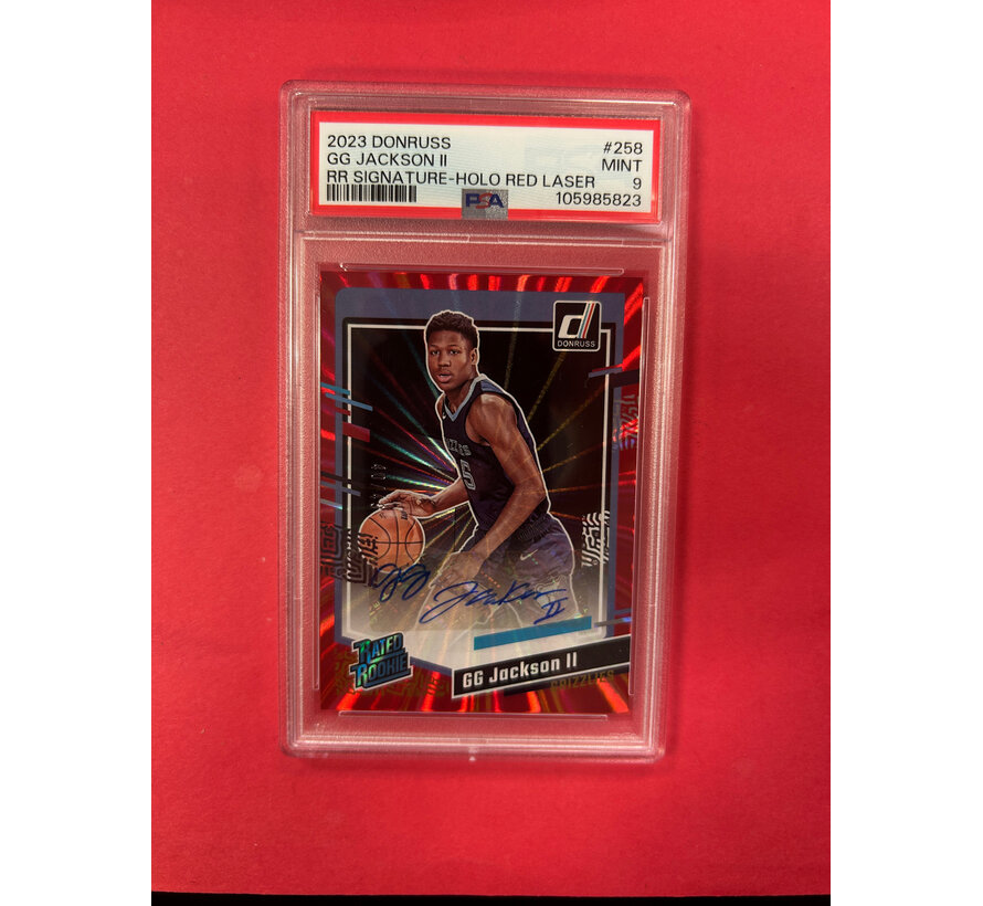 2023 DONRUSS GG JACKSON RATED ROOKIE SIGNATURE HOLO RED LASER /49 PSA GRADED 9