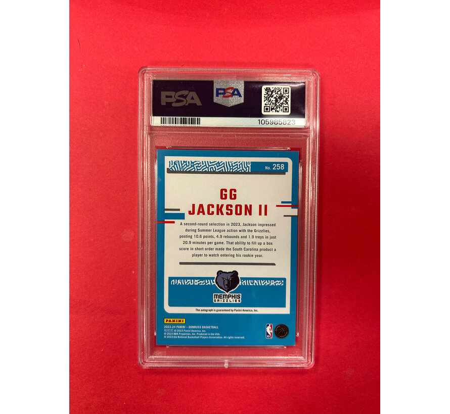 2023 DONRUSS GG JACKSON RATED ROOKIE SIGNATURE HOLO RED LASER /49 PSA GRADED 9