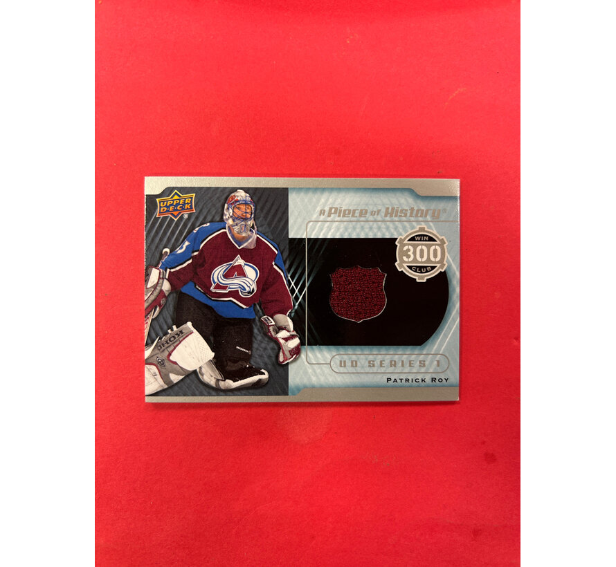 2013-14 UPPER DECK SERIES 1 PATRICK ROY A  PIECE OF HISTORY