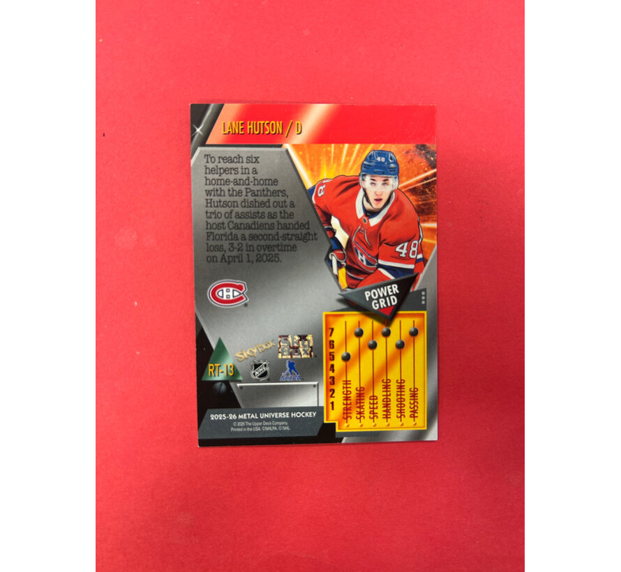2025-26 METAL UNIVERSE LANE HUTSON RETRO METAL GEMS