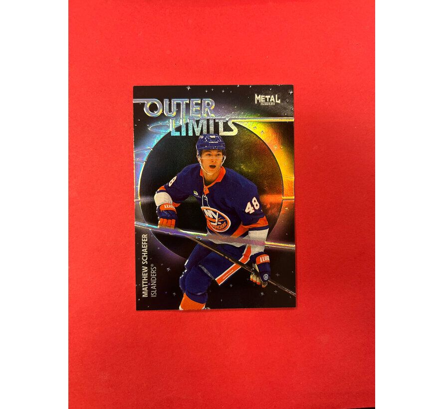 2025-26 METAL UNIVERSE MATTHEW SCHAEFER OUTER LIMITS ROOKIE
