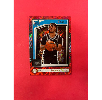 PANINI 202-25 DONRUSS BASKETBALL STEPHON CASTLE RED SPARKLE INTERNATIONAL RATED ROOKIE