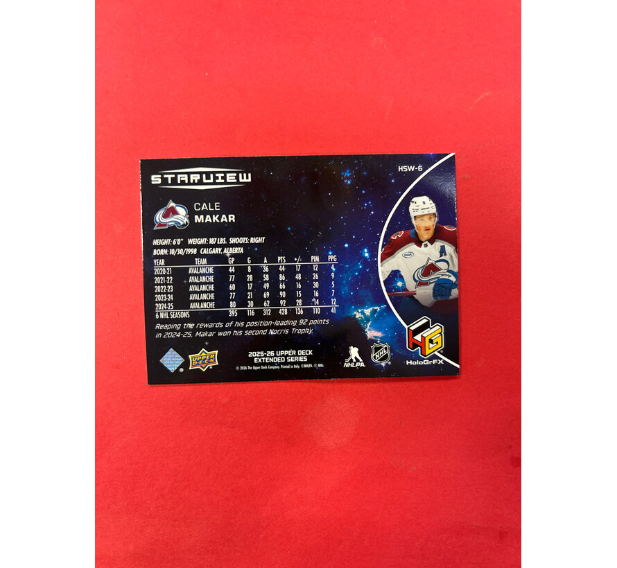 2025-26 UPPER DECK EXTENDED CALE MAKAR STARVIEW SSP