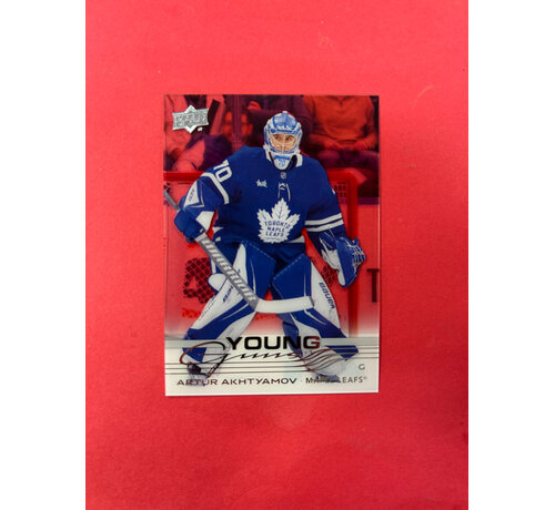 UPPER DECK 2025-26 UPPER DECK EXTENDED ARTUR AKHTYAMOV CLEAR CUT YOUNG GUNS