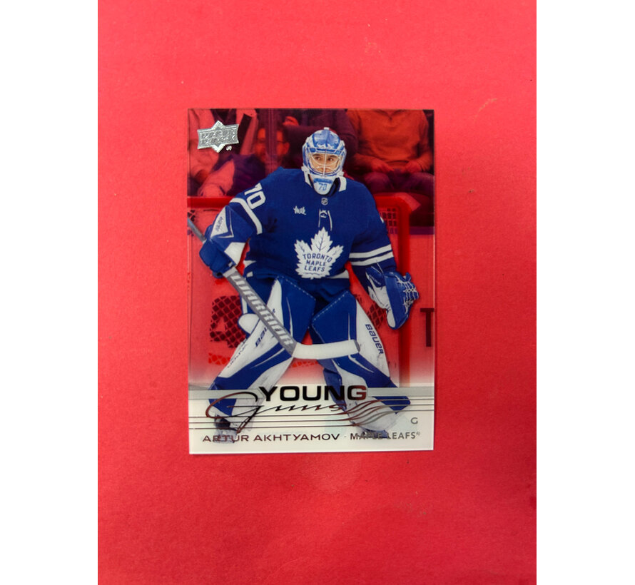 2025-26 UPPER DECK EXTENDED ARTUR AKHTYAMOV CLEAR CUT YOUNG GUNS