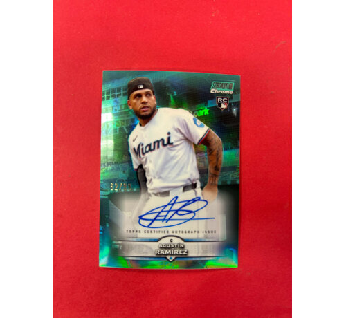 TOPPS 2025 TOPPS STADIUM CLUB CHROME AGUSTIN RAMIREZ AQUA AUTO /99