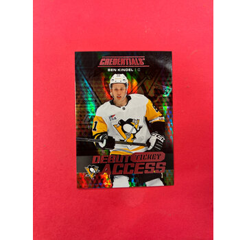 UPPER DECK 2025-26 UPPER DECK CREDENTIALS BEN KINDEL DEBUT TICKET ACCESS PINK /99
