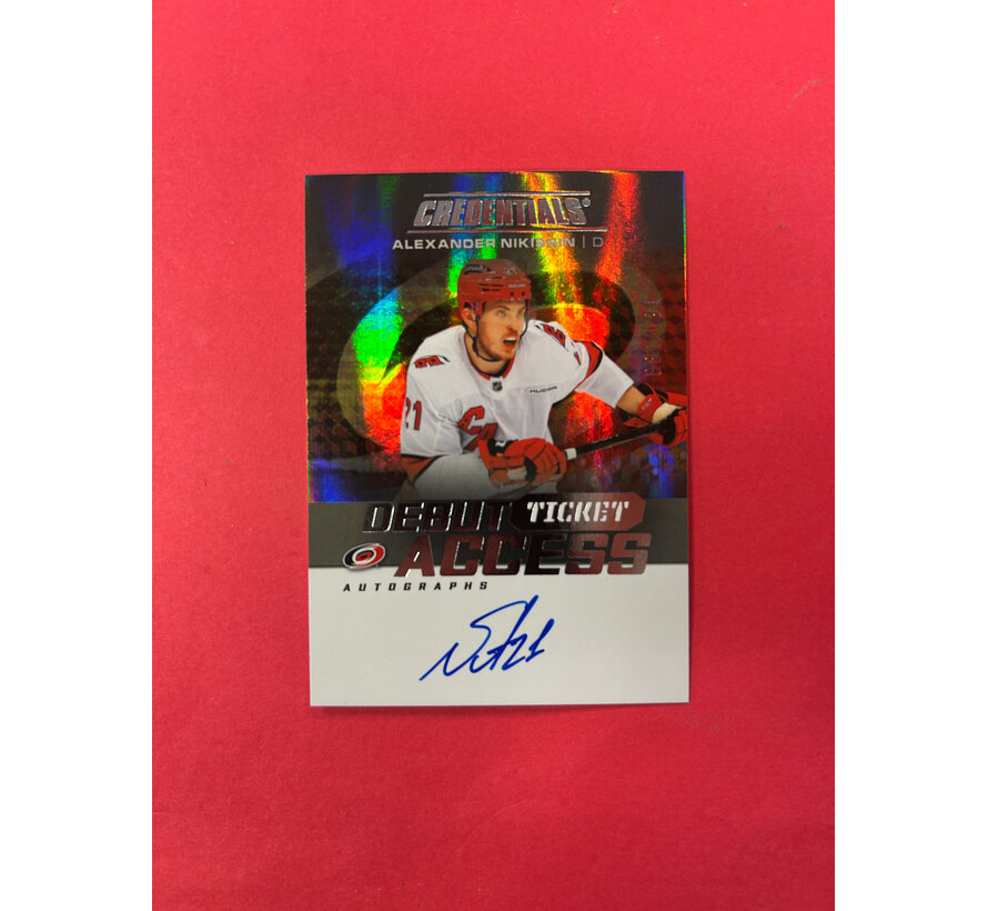 2025-26 UPPER DECK CREDENTIALS ALEXANDER NIKISHIN DEBUT TICKET ACCESS AUTO /199