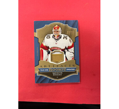 UPPER DECK 2022-23 UPPER DECK ARTIFACTS SPENCER KNIGHT YEAR ONE ROOKIE SWEATERS PATCH /25