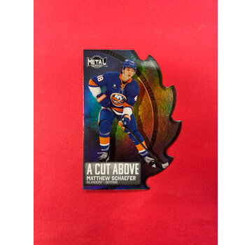 UPPER DECK 2025-26 METAL UNIVERSE MATTHEW SCHAEFER A CUT ABOVE SP *DAMAGED