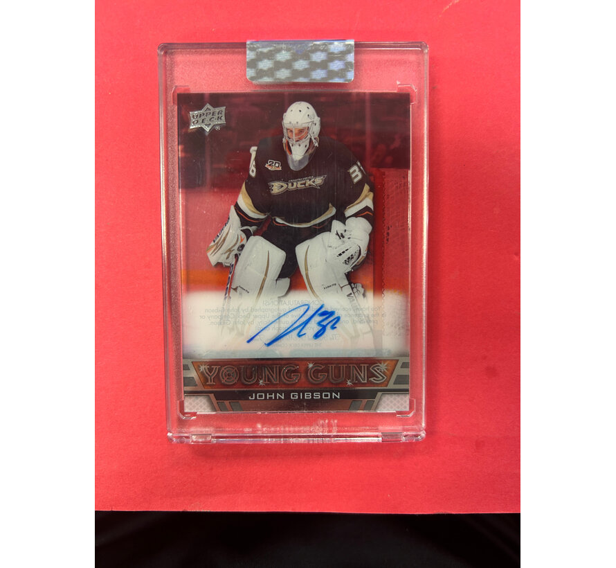 2020-21 UPPER DECK CLEAR CUT JOHN GIBSON YOUNG GUNS AUTOGRAPH TRIBUTE