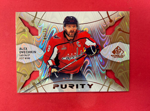 UPPER DECK 2022-23 UPPER DECK SP GAME USED ALEX OVECHKIN PURITY GOLD /25