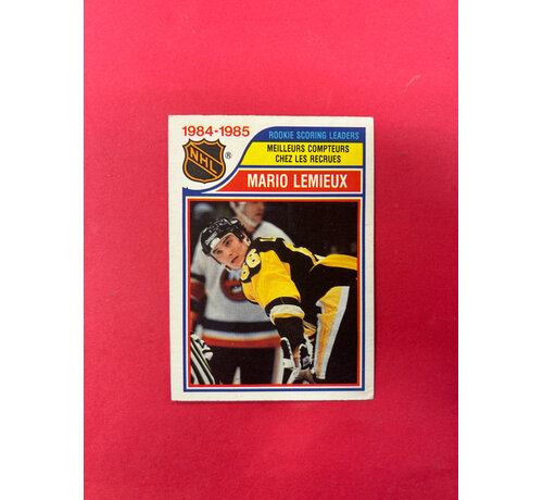 UPPER DECK 1985-86 OPC MARIO LEMIEUX ROOKIE SCORING LEADERS