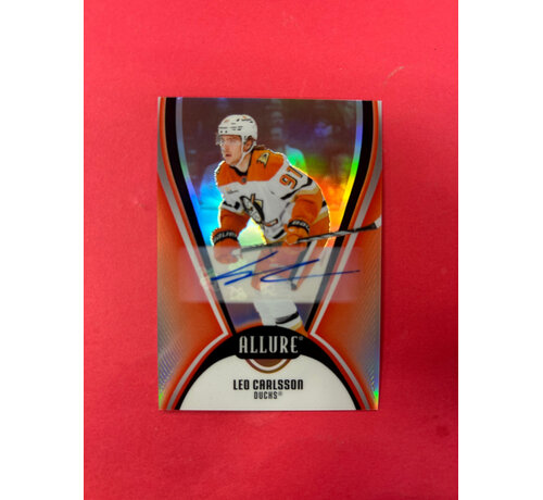 UPPER DECK 2025-26 UPPER DECK ALLURE LEO CARLSSON RED RAINBOW AUTO