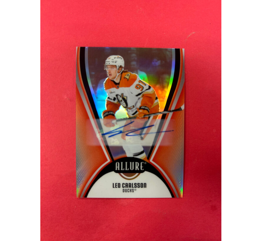 2025-26 UPPER DECK ALLURE LEO CARLSSON RED RAINBOW AUTO