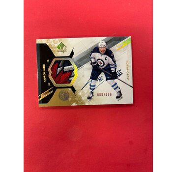 UPPER DECK 2013-14 SP AUTHENTIC AUTO PATCH ANDREW LADD /100 #19 WING PATCH
