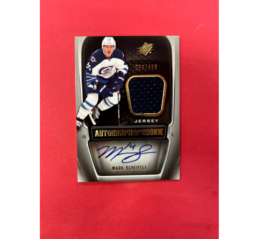 2011-12 UPPER DECK SPX ROOKIE JERSEY AUTOGRAPH MARK SCHEIFELE /499 #202
