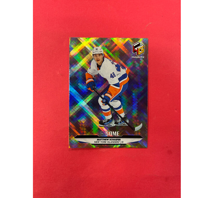 2025-26 UPPER DECK EXTENDED MATTHEW SCHAEFER HOLOGRFX AU-SOME #HG-7