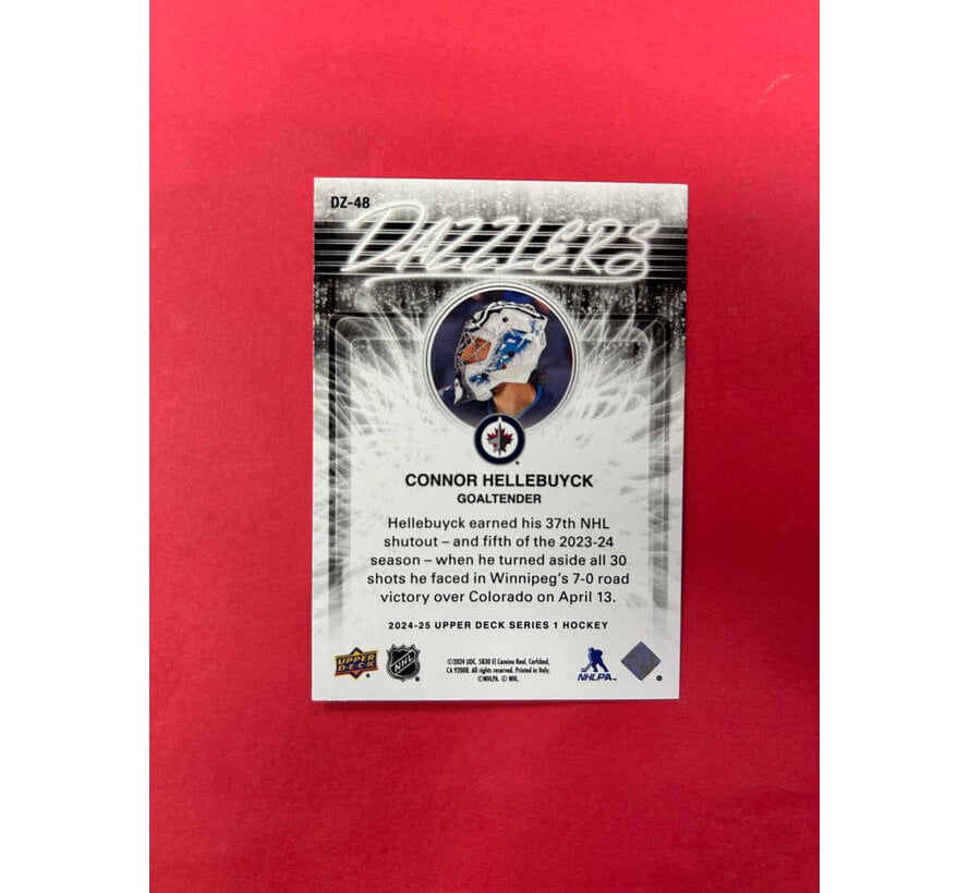 2024-25 UPPER DECK SERIES 1 DAZZLERS BLACK CONNOR HELLEBUYCK #DZ-48