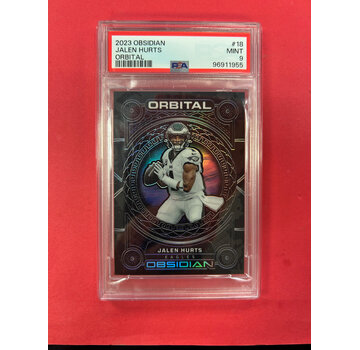 PANINI 2023 PANINI OBSIDIAN FOOTBALL JALEN HURTS ORBITAL PSA 9 #18