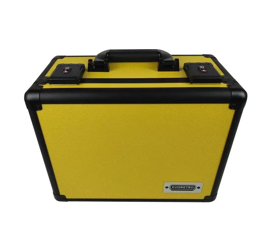 EVORETRO GRADED CARD STORAGE BOX TSA LOCK YELLOW 3 ROW