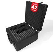 EVORETRO EVORETRO 3 ROW WITH INDIVIDUAL SLOT FIT FOR 42 GRADED CARDS - BLACK