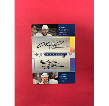 UPPER DECK 2005-06 BE A PLAYER NASLUND/ LINDEN DUAL AUTOGRAPHS