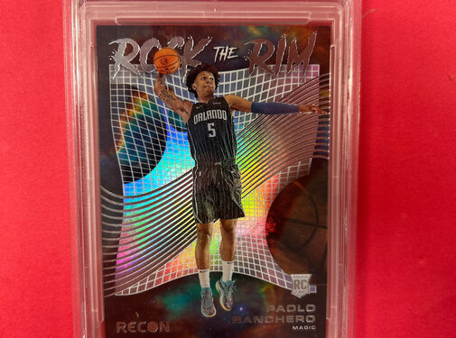 PANINI 2022-23 PANINI RECON PAOLO BANCHERO ROCK THE RIM PSA GRADED 9