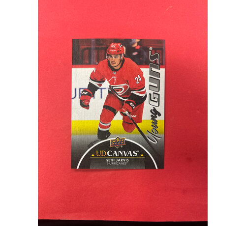 UPPER DECK 2021-22 UPPER DECK EXTENDED SETH JARVIS BLACK CANVAS YOUNG GUNS