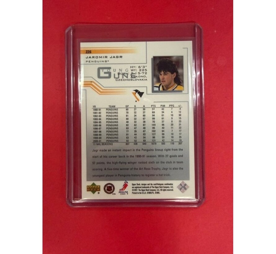 2001-02 UPPER DECK YOUNG GUNS FLASHBACK JAROMIR JAGR #226