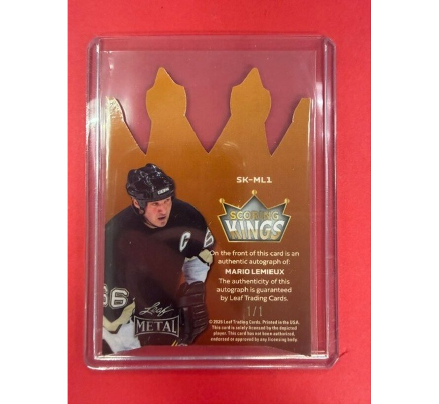 2026 LEAF METAL SCORING KINGS AUTO 1/1 MARIO LEMIUX #SK-ML1