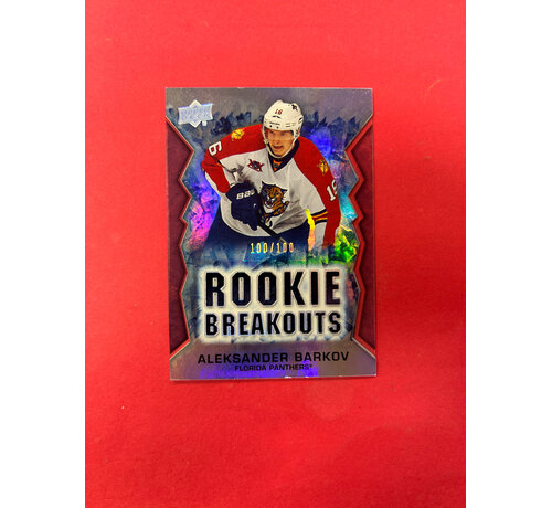 UPPER DECK 2013-14 UPPER DECK SERIES 2 ALEKSANDER BARKOV ROOKIE BREAKOUTS 100/100
