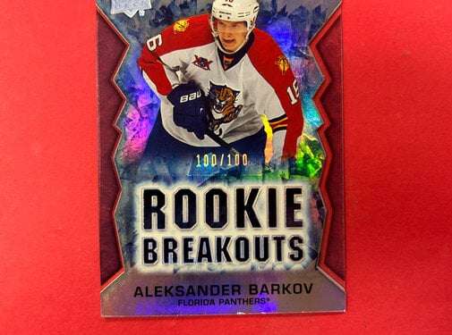 UPPER DECK 2013-14 UPPER DECK SERIES 2 ALEKSANDER BARKOV ROOKIE BREAKOUTS 100/100