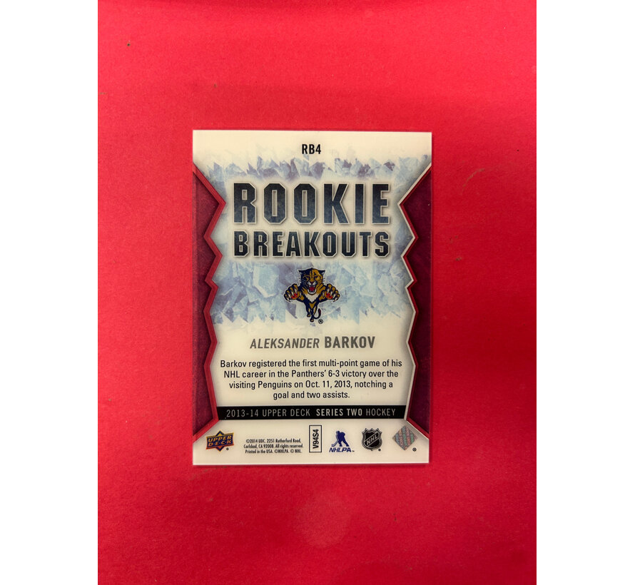 2013-14 UPPER DECK SERIES 2 ALEKSANDER BARKOV ROOKIE BREAKOUTS 100/100