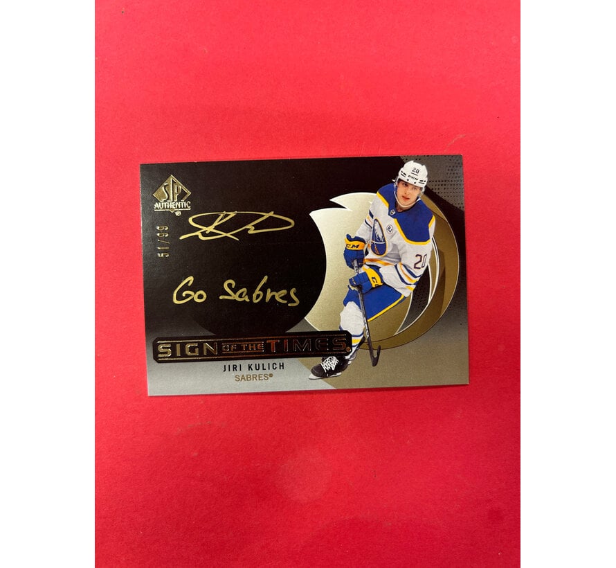2024-25 SP AUTHENTIC JIRI KULICH SIGN IF THE TIMES BLACK INSCRIBED /99