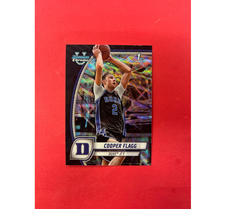 2025 BOWMAN CHROME U COOPER FLAGG 1ST BOWMAN BLACK WAVE