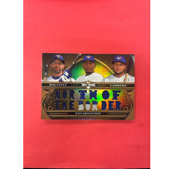 TOPPS 2013 TOPPS TRIPLE THREADS BAUTISTA/ENCARNACION/CABRERA  TRIPLE PATCH /9