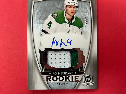 UPPER DECK 2018-19 UPPER DECK THE CUP MIRO HEISKANEN CUP ROOKIE PATCH AUTO /249