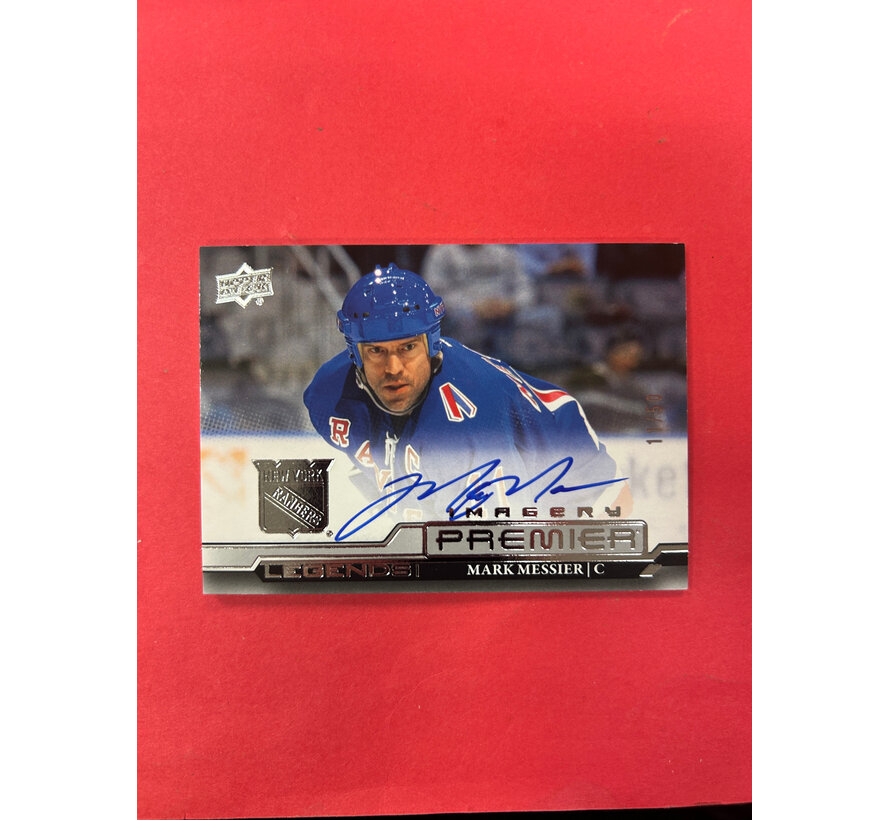 2022-23 UPPER DECK THE CUP MARK MESSIER PREMIER IMAGERY  AUTOGRAPH /50