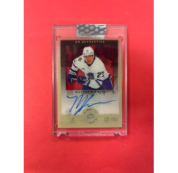 UPPER DECK 2023-24 UPPER DECK CLEAR CUT MATTHEW KNIES UD AUTHENTICS ROOKIE AUTO