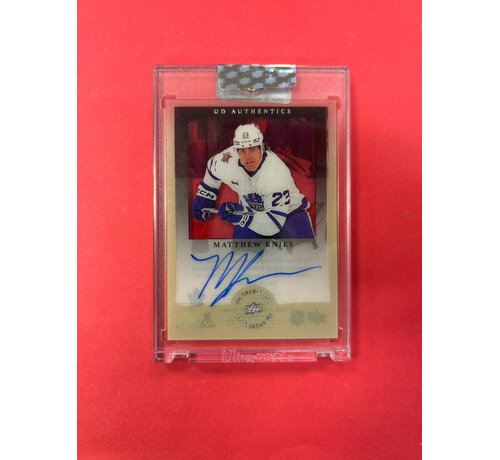 UPPER DECK 2023-24 UPPER DECK CLEAR CUT MATTHEW KNIES UD AUTHENTICS ROOKIE AUTO