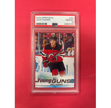 UPPER DECK 2019 UPPER DECK JACK HUGHES YOUNG GUNS PSA GRADED 10