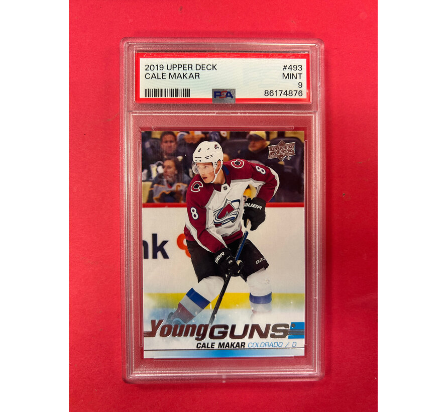 2019 UPPER DECK CALE MAKAR YOUNG GUNS PSA GRADED 9