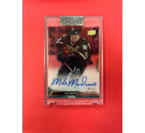 UPPER DECK 2022-23 UPPER DECK CLEAR CUT MIKE MODANO EXCLUSIVES AUTO /35