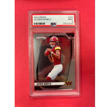 PANINI 2024 PANINI PRIZM JAYDEN DANIELS ROOKIE PSA GRADED 9