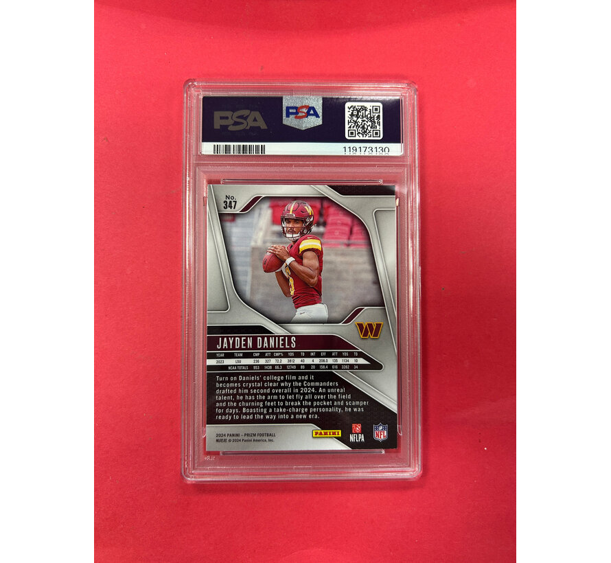 2024 PANINI PRIZM JAYDEN DANIELS ROOKIE PSA GRADED 9